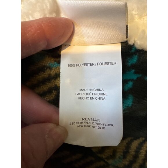 Eddie Bauer Home Plaid Sherpa Throw Blanket Reversible Cozy Warm 60" X 50" Tan T - Picture 3 of 6